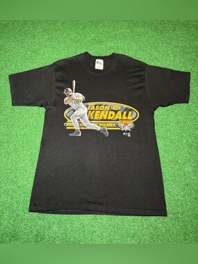 Jason Kendall Pittsburgh Pirates Vintage MLb Baseball 90s Pro Player Med T Shirt
